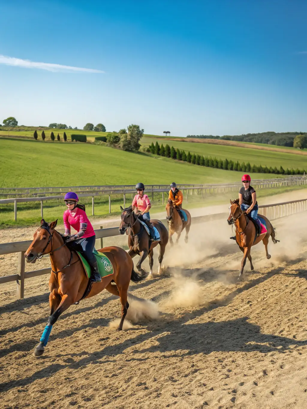 A vibrant scene from one of the association's western riding events, capturing the excitement and camaraderie among participants.